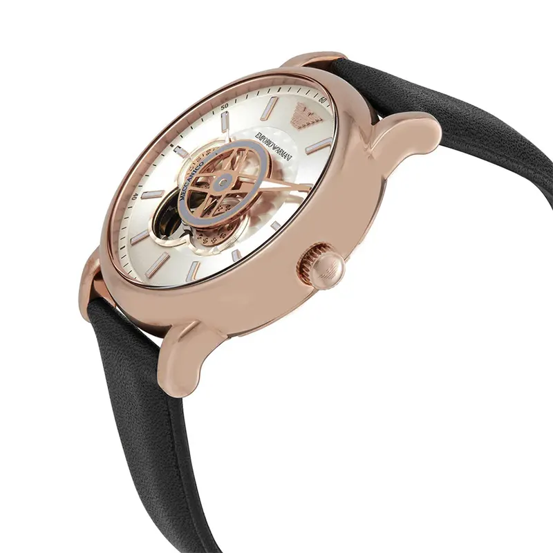 Emporio Armani Luigi Automatic Cream Dial Men's Watch- AR60013